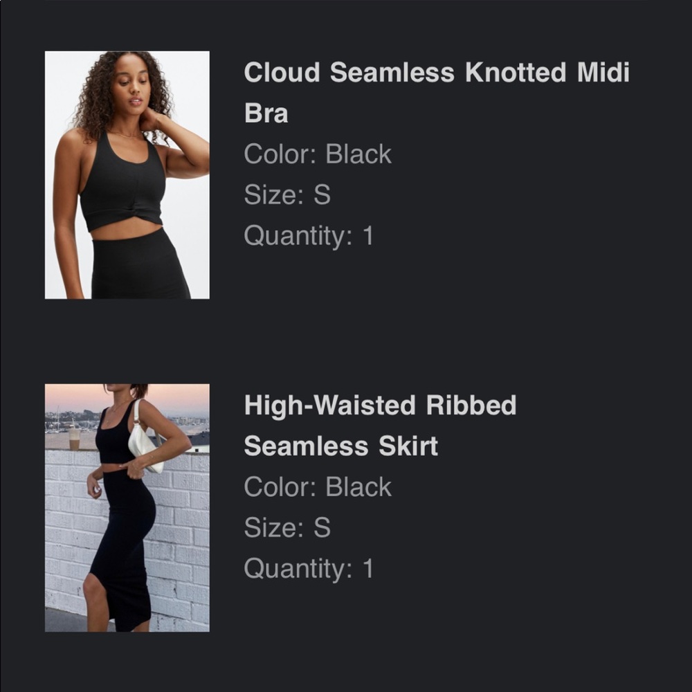 Fabletics matching tank & skirt